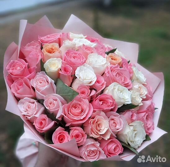 Цветы розы букет