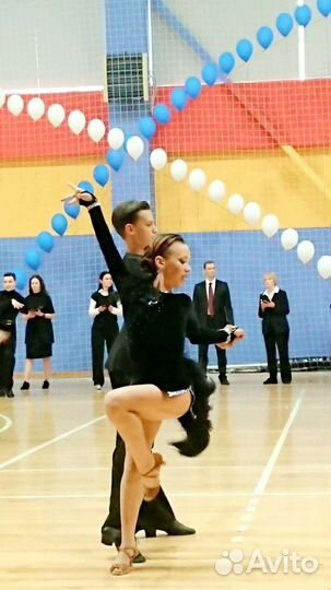 Платье бархатное латина Ю2 для бальных танцев