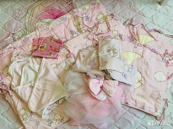 Бортики на кровать, балдахин, постельное белье