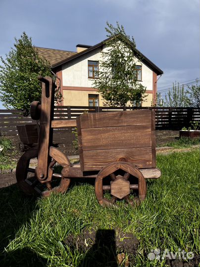 Велосипед деревянный, кашпо (горшок) для цветов