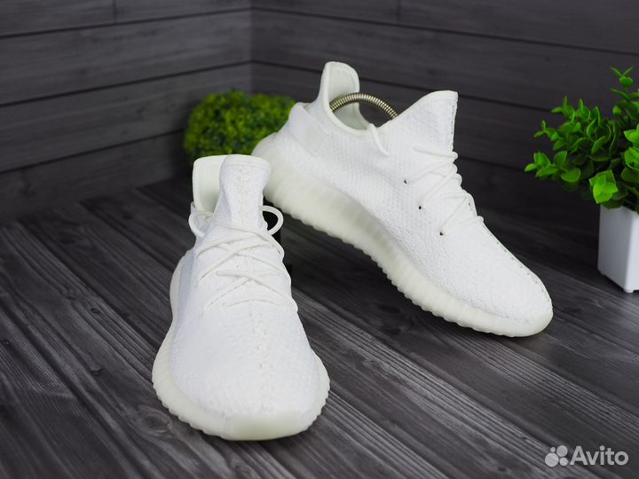 Adidas yeezy boost 350 белого цвета унисекс