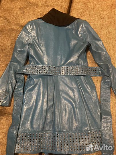 Кожаное пальто