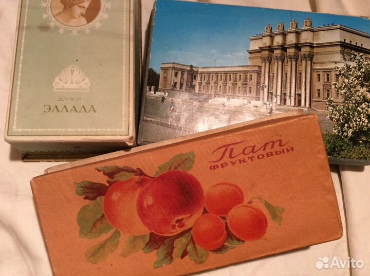 Коробки винтаж ретро пат фруктовый 1959 год