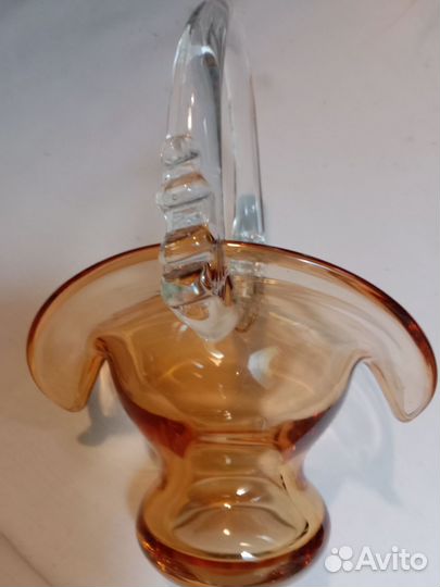 Ваза конфетница цветное стекло