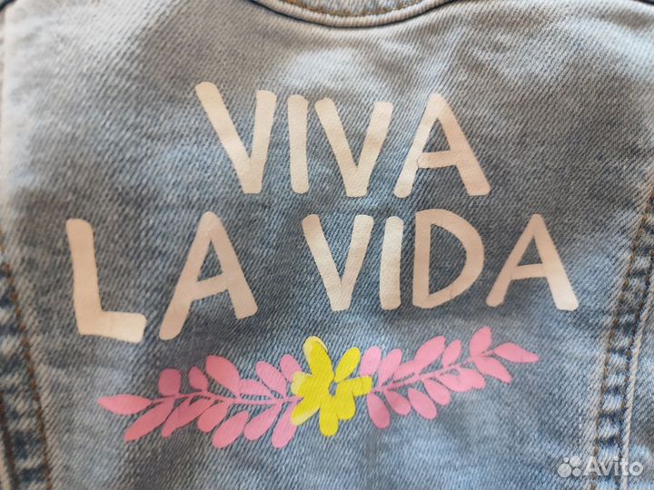 Джинсовая куртка для девочки 80 86