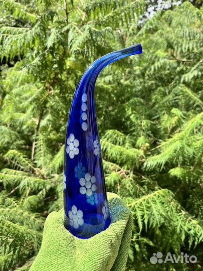 Рог изобилия. Синее и красное стекло. СССР