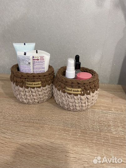 Корзинки для хранения из трикотажной пряжи