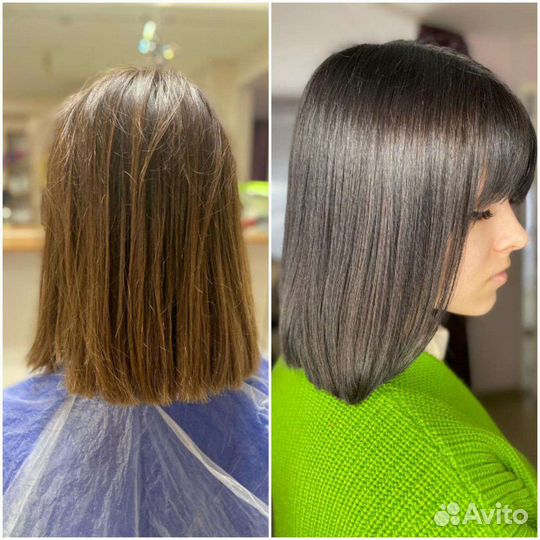 Модель на окрашивание волос и стрижки