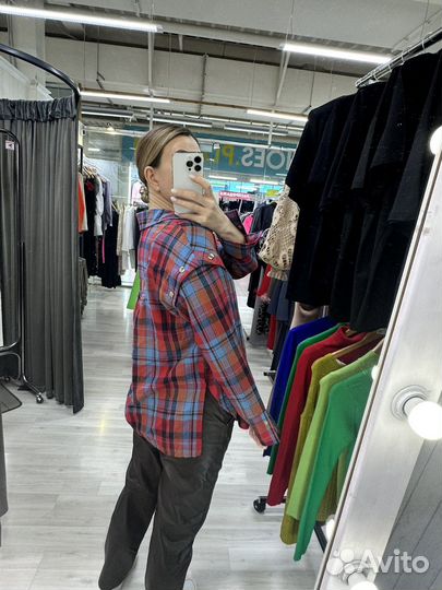 Рубашка женская в клетку