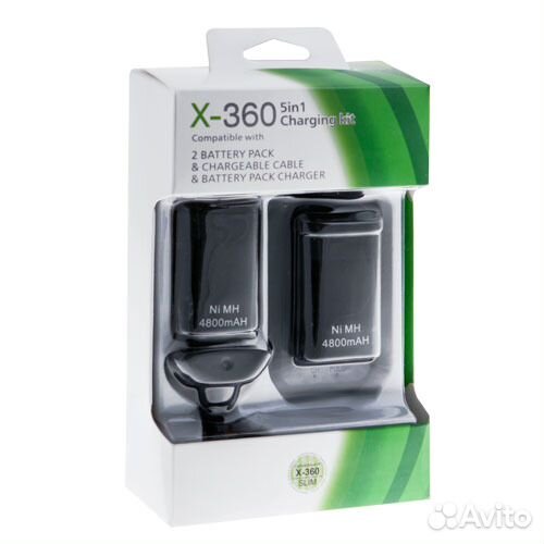 Х-BOX 360 Набор 5в1, 2 аккумулятора + аксессуары