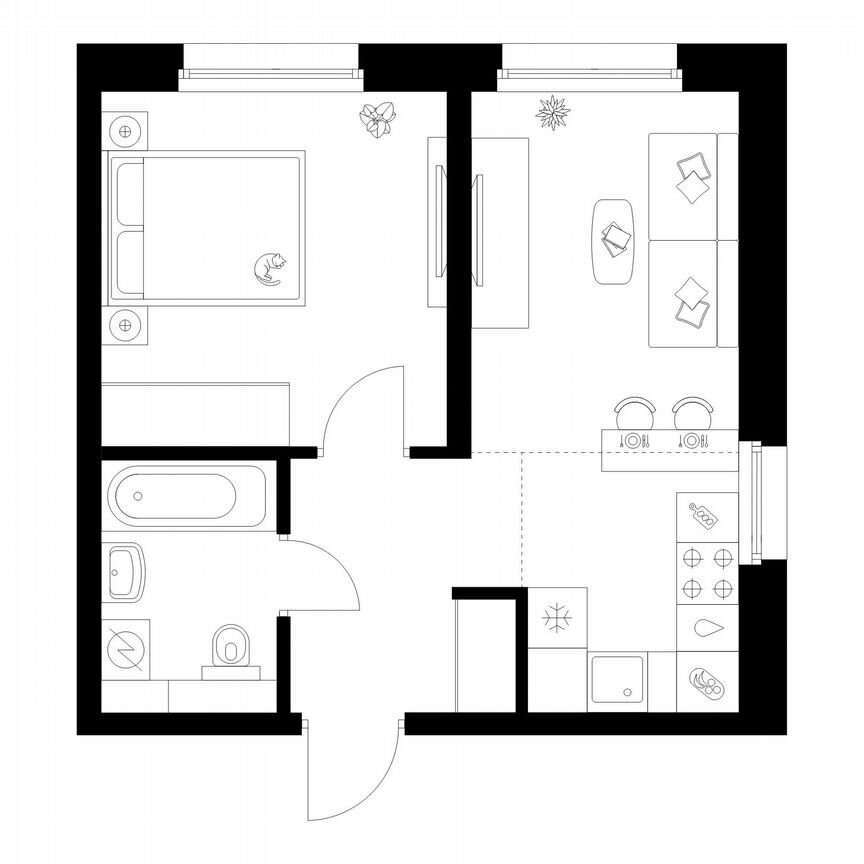 1-к. квартира, 35 м², 11/14 эт.