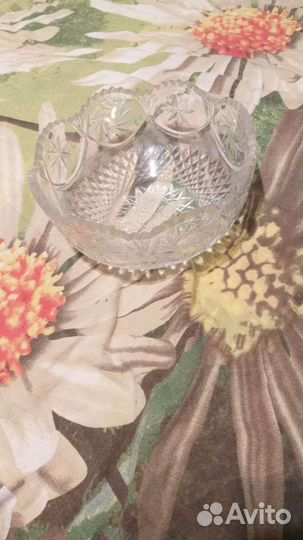 Ваза для фруктов хрусталь