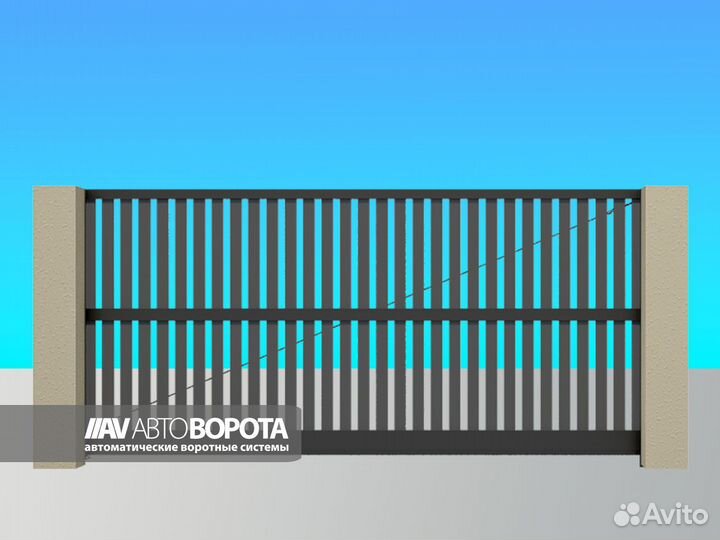 Ворота откатные с пультом