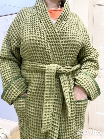 Халат банный/домашний из крупной вафли р.42-62