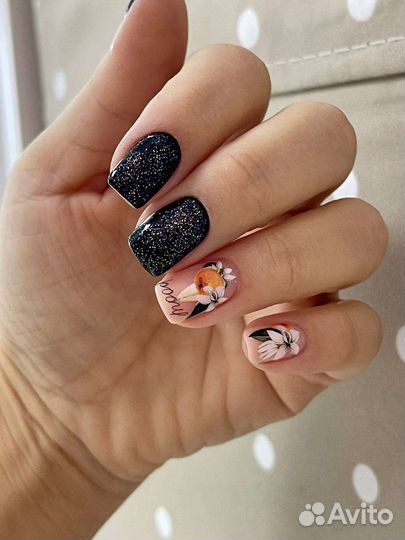 Маникюр гель-лак наращивание