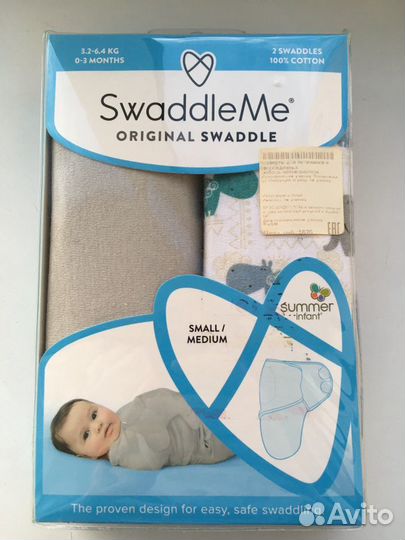 Новый набор SwaddleMe для пеленания S/M 3-6 кг