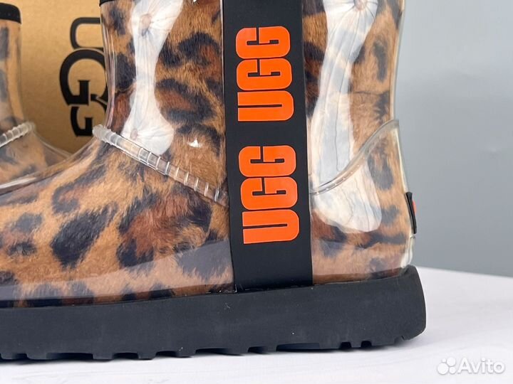 Угги UGG Classic Clear Mini Leopard силиконовые