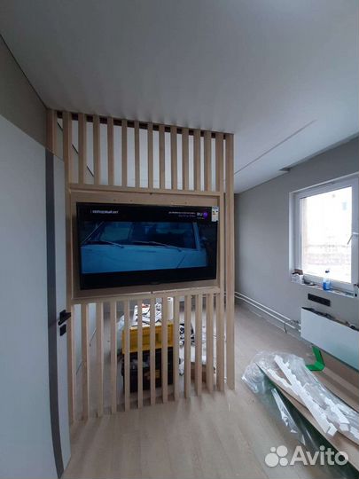 Перегородка для зонирования с тв зоной