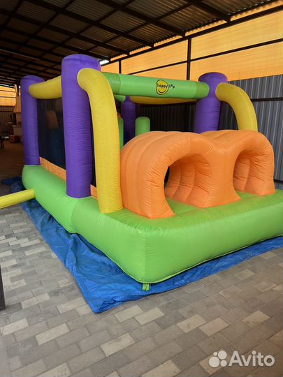 Детский надувной батут с горкой прокат