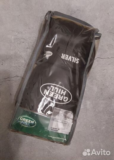 Новые перчатки бокс Green Hill silver. 14oz