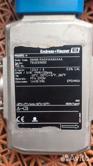 Расходомер гигиенический Endress+H Promag 50H DN8
