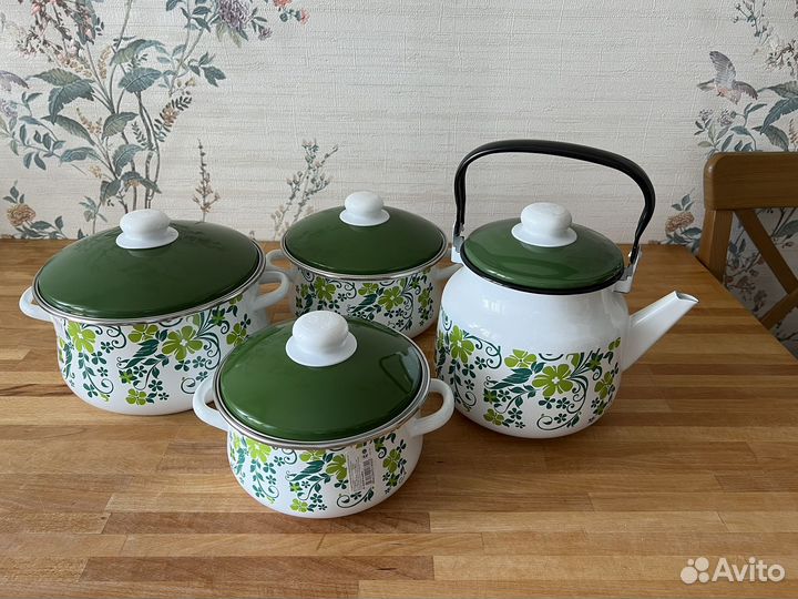 Набор эмалированной посуды Глория