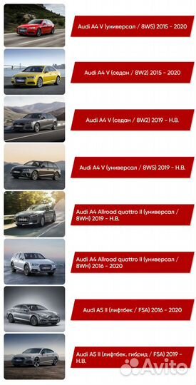 Коврики ворсовые Audi A5 II F5A 2016 - Н.В