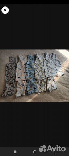 Комплект трусы и майка для мальчика 116