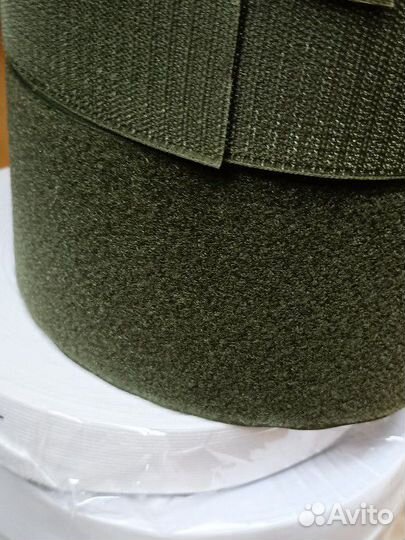 Лента контактная липучка черный, хаки