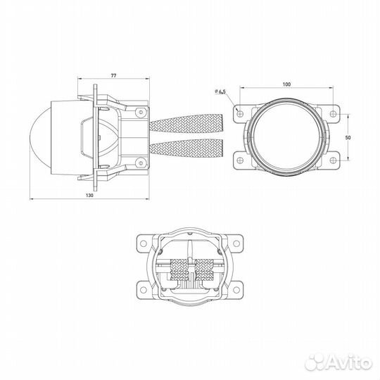 Светодиодные птф линзы absolute Truck 24V