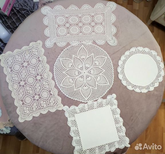 Салфетка хлопоковое кружево (винтаж, СССР)