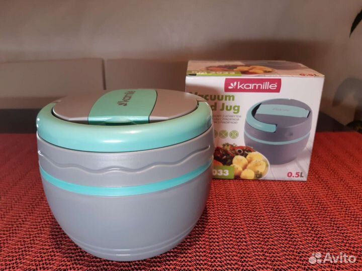 Термос для еды с выемной емкостью и ложкой 0,5 л