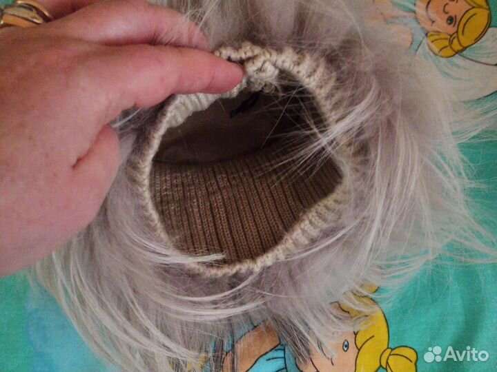 Шапка резинка натуральный мех