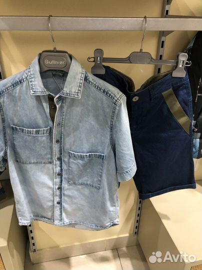 Рубашка, шорты для мальчика на 134 рост