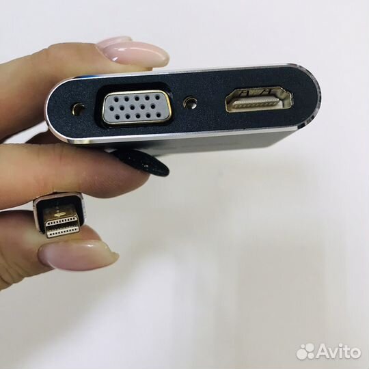 Переходник Mini DisplayPort - hdmi +VGA 4K30Hz