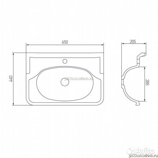 Акватон Венеция 1A706931VN010 Раковина 65