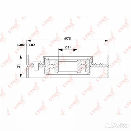 Lynxauto PB5263 Ролик натяжной приводного ремня