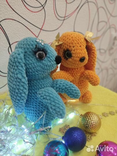 Игрушки ручной работы из плюшевой пряжи