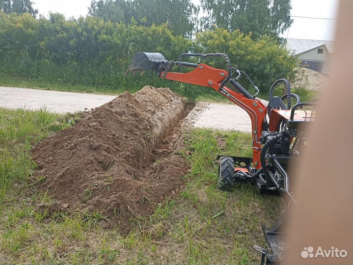 Копка траншей мини экскаватором(барой)