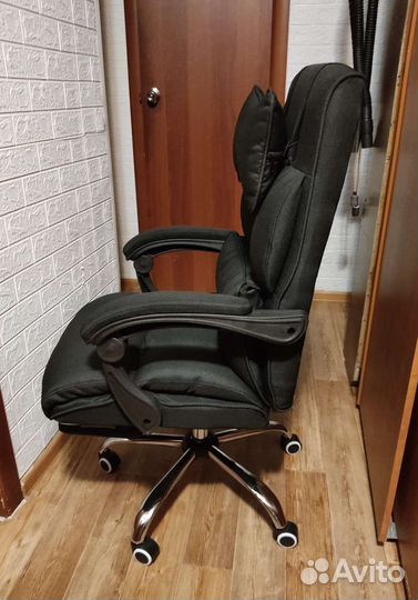 Кресло офисное с массажем, ткань, новое