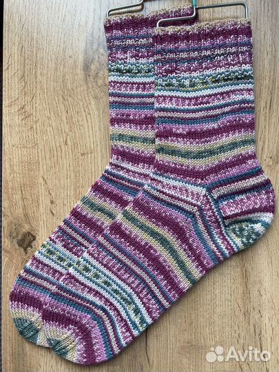 Носки ручной вязки шерстяные