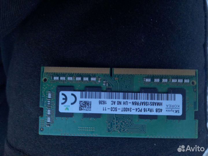 Оперативная память для ноутбука ddr4 4гб