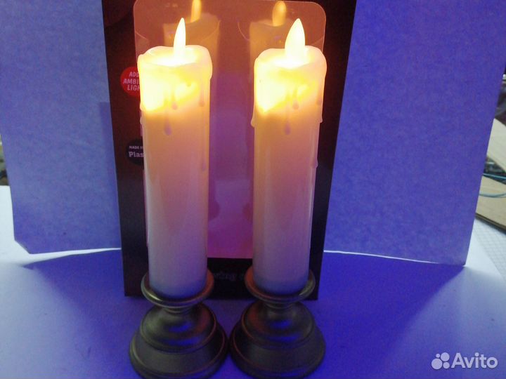Набор свечей на батарейках с колыханием пламени