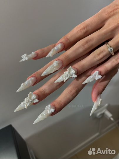 Наращивание ногтей,крейзи дизайн
