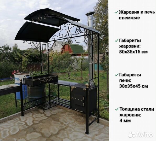 Мангал с крышей