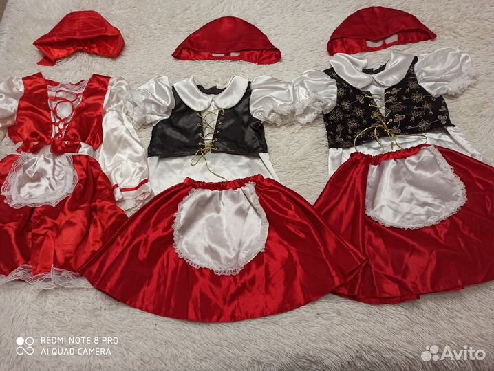 Костюм пиратки/Мальвина/красная шапочка/кукла