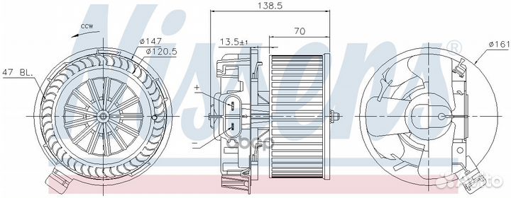 Мотор отопителя renault clio 05/08- 87214 Nissens