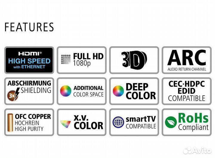 Inakustik Premium Micro hdmi, 0.75 м (в наличии)