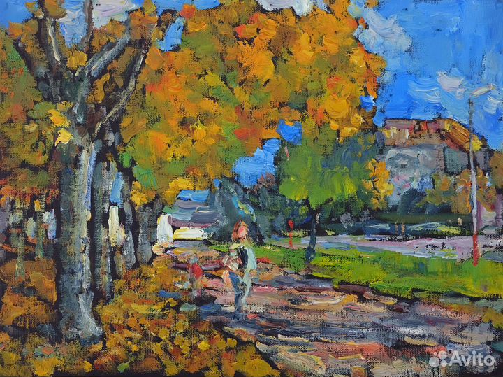 Картина холст масло этюд живопись пейзаж