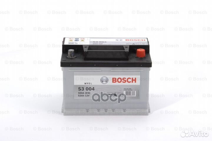 Аккумулятор bosch S3 12V 53AH 500A ETN 0(R+) B1